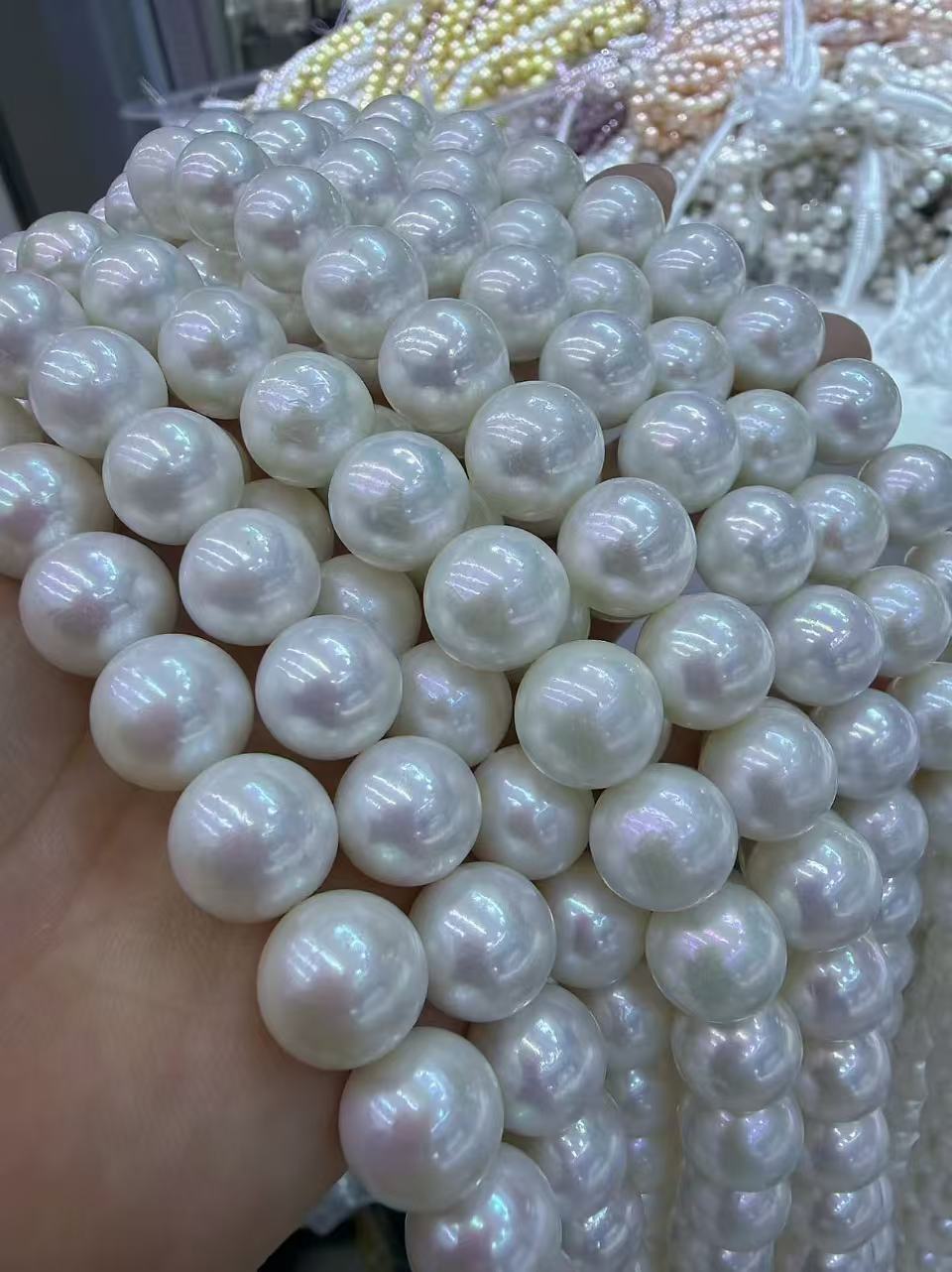 10–11 mm White Edison Round Pearl Strand · 3A · Lightly Marked — supplied lot image 1