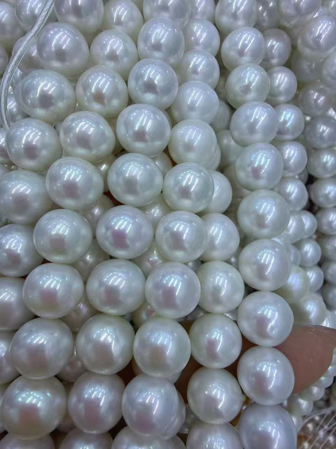 10–11 mm White Edison Round Pearl Strand · 4A · Lightly Marked — supplied lot image 1
