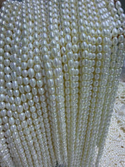 5-6mm Rice Pearl Strand - 4A - White color detail