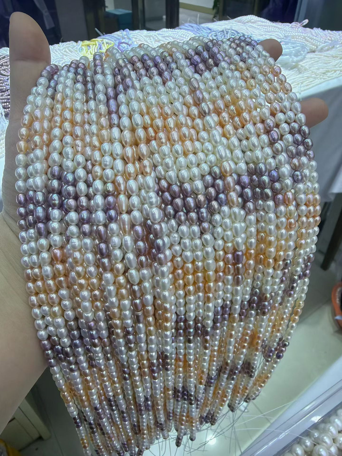 5-6mm Candy-Color Rice Pearl Strand - product image