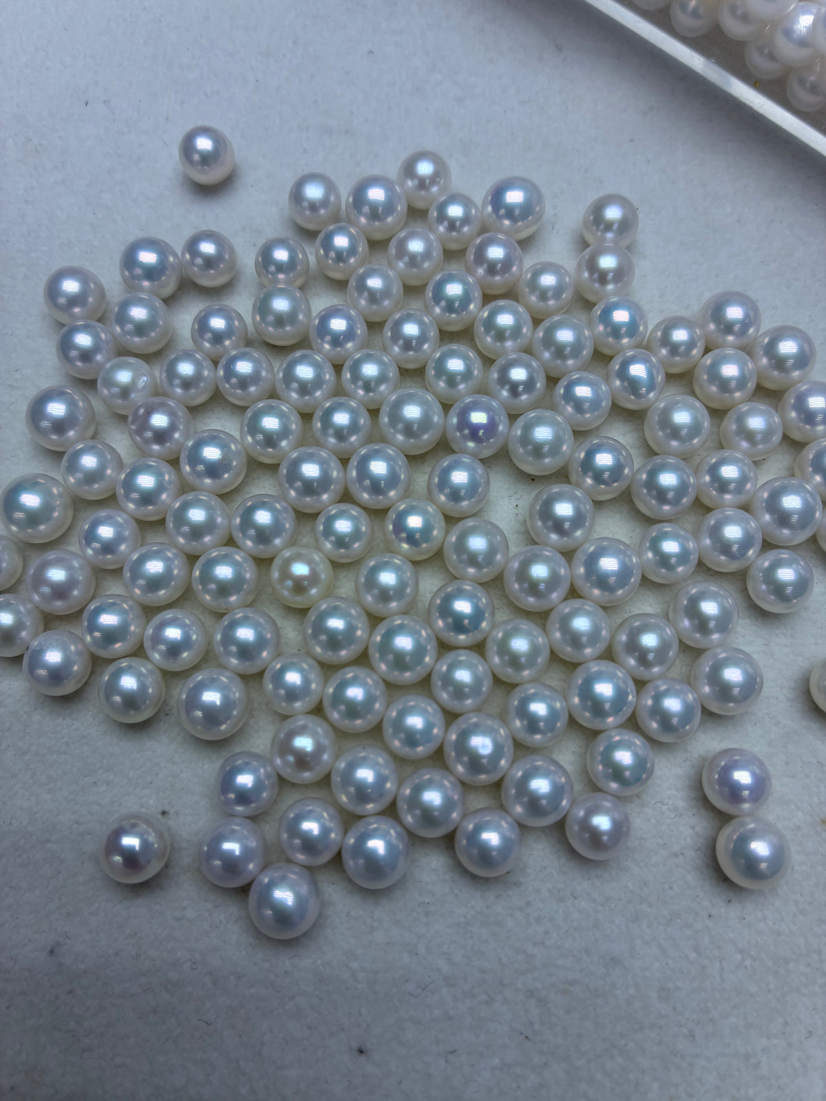 6–7mm White Round Loose Pearls, 5A