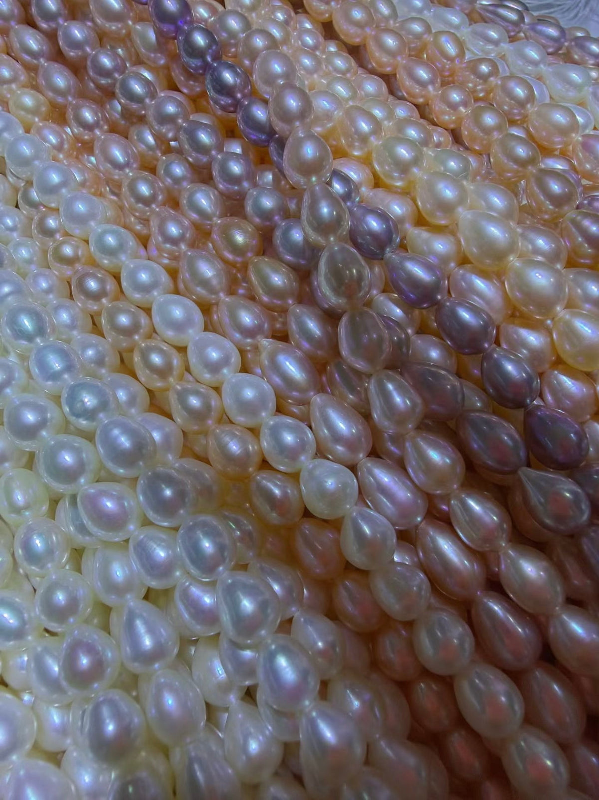 7-8mm Multi-Color Rice Pearl Strand - product image