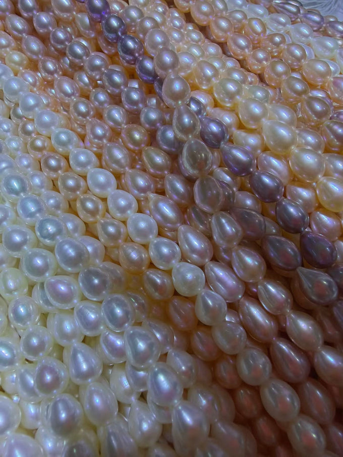 7-8mm Multi-Color Rice Pearl Strand - product image