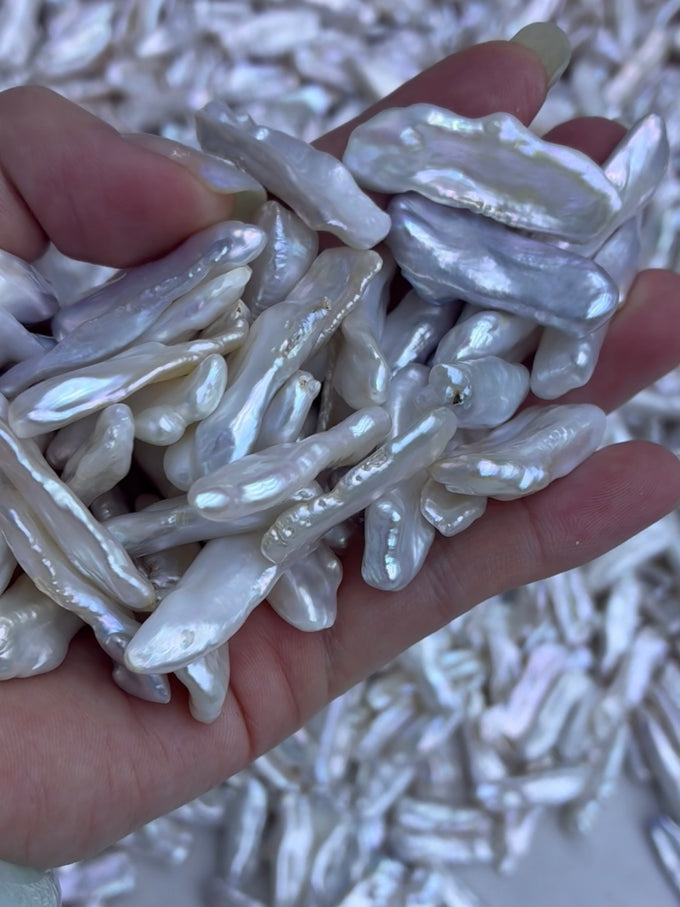 6mm White Pipa Loose Pearls, 5A