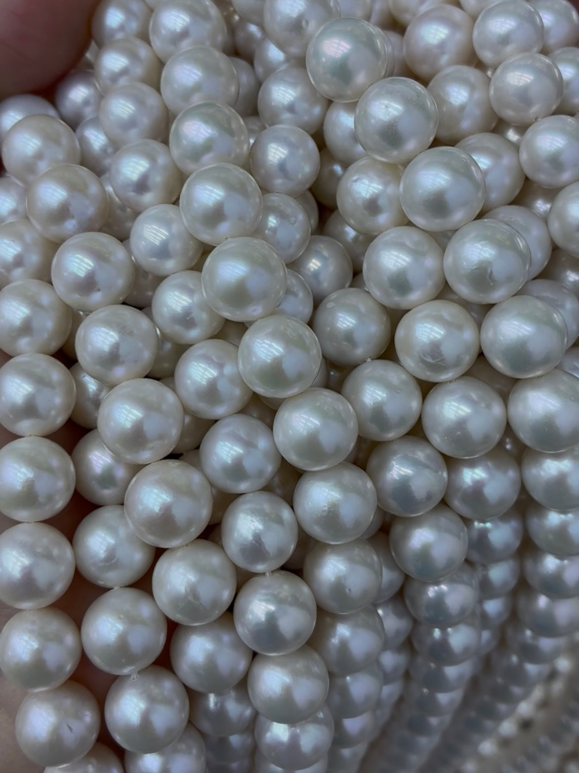 11–14 mm Edison Round Pearl Strand · 3A