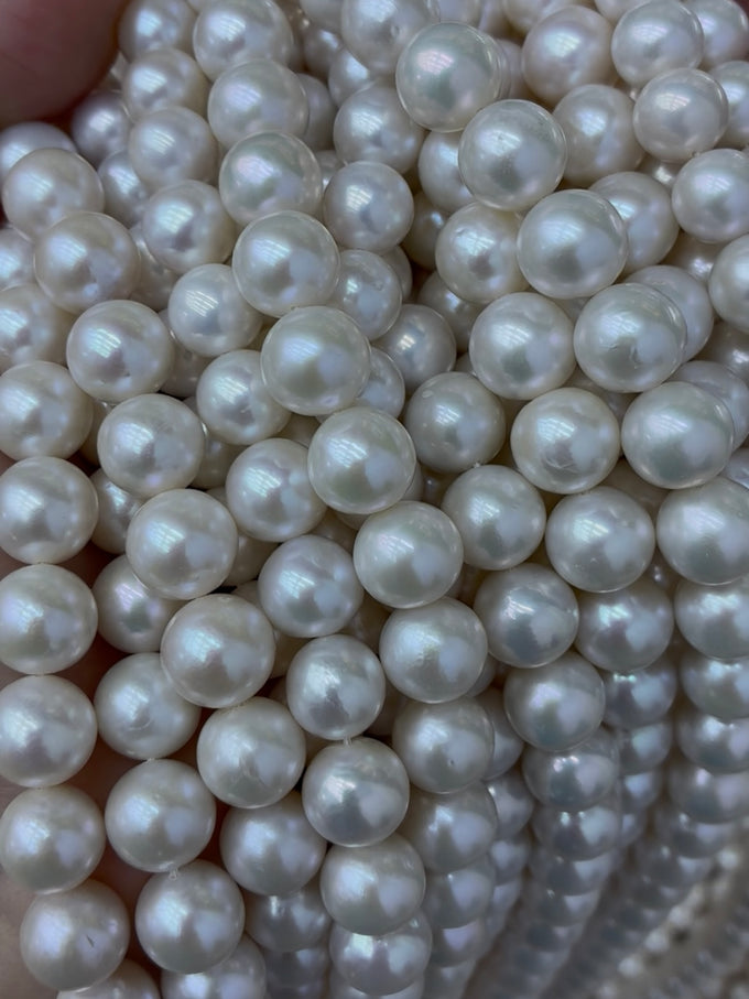 11–14 mm Edison Round Pearl Strand · 3A