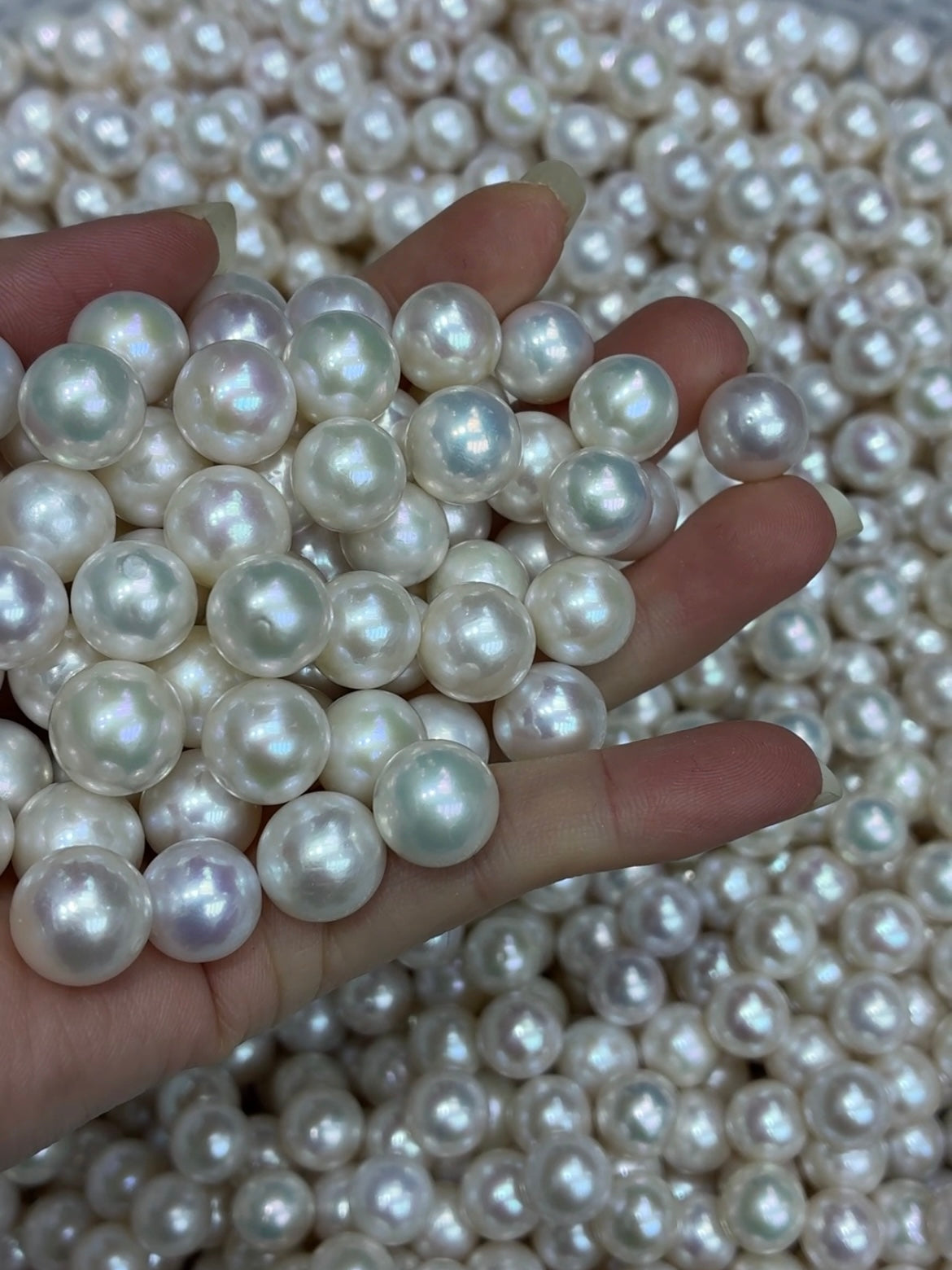 11–13mm White  Edison Round Loose Pearls, 5A