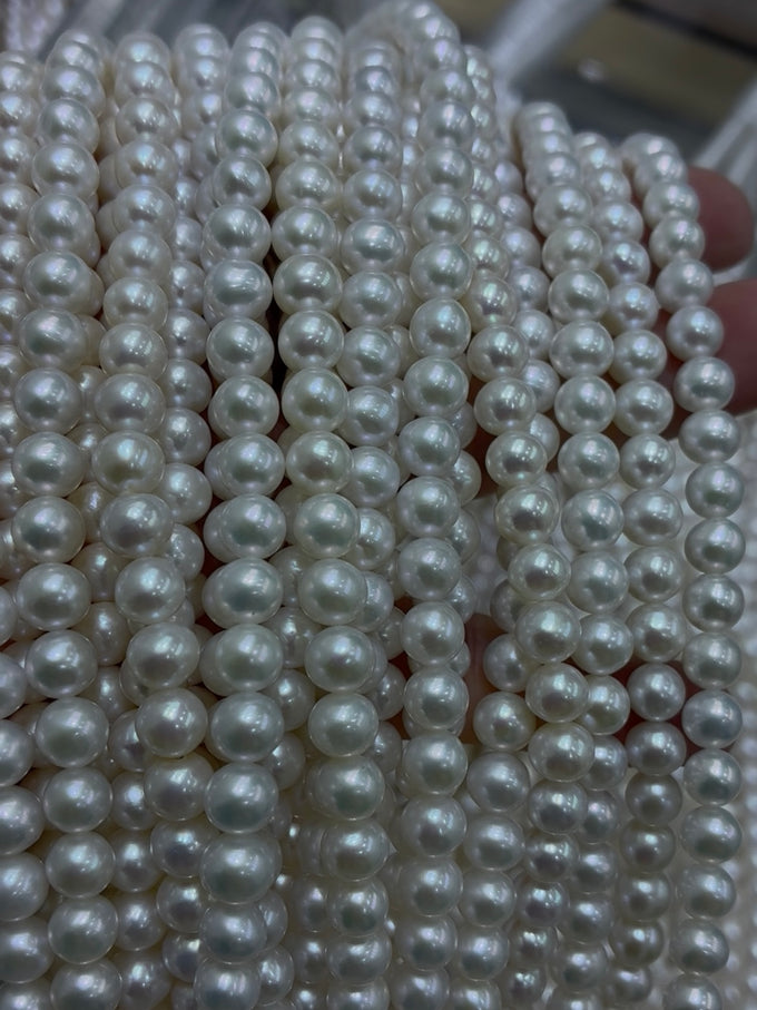 6–7 mm Round Pearl Strand · 4A