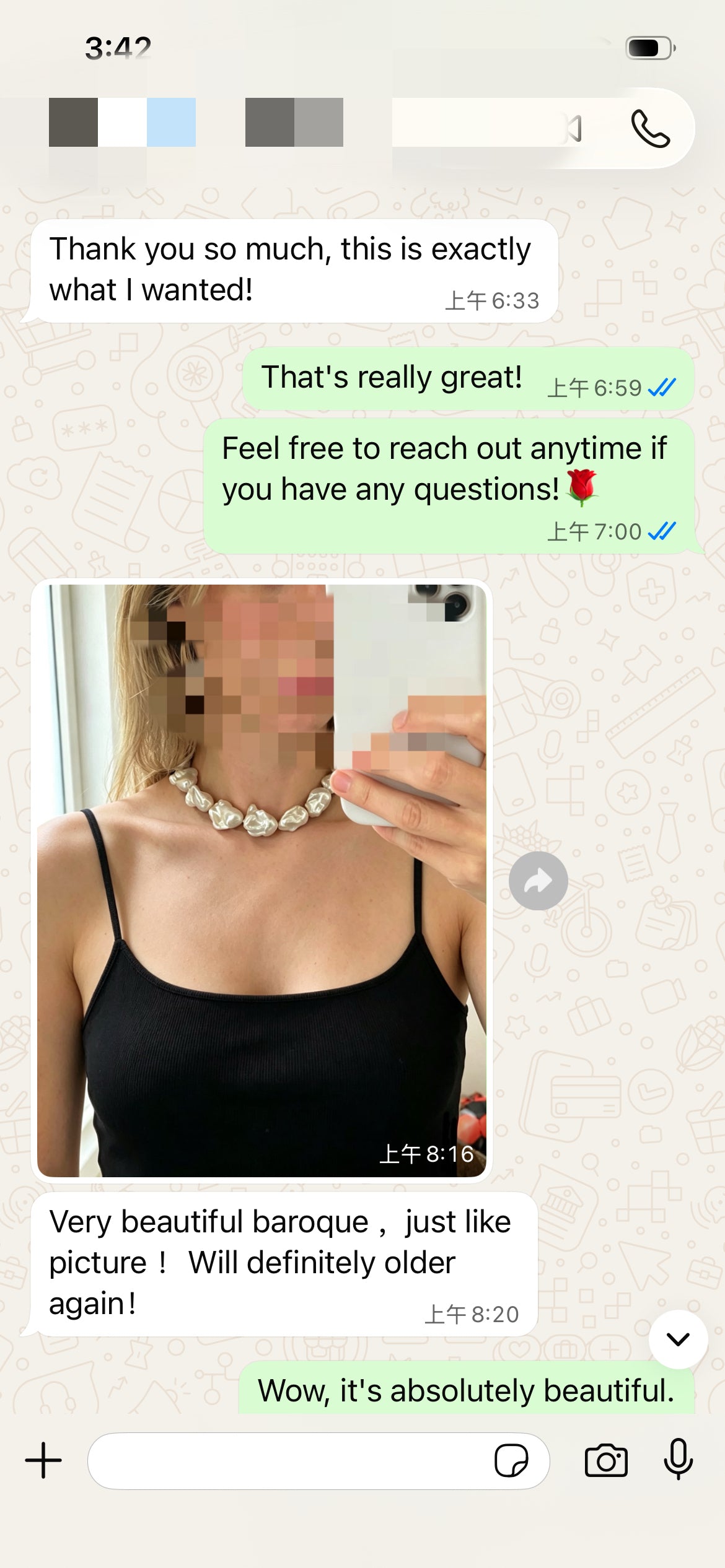Customer feedback